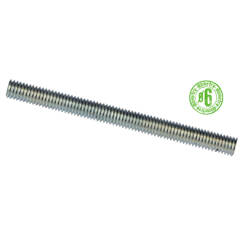 Varilla roscada galvanizada M6 - 1 metro (1 unidad)